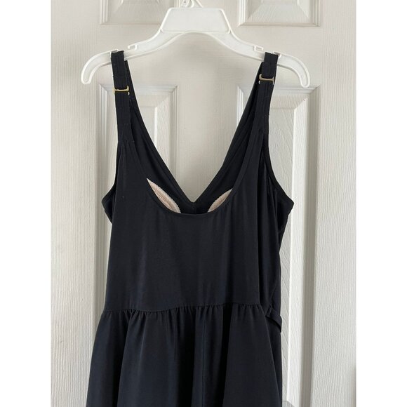 Vintage 1950s " Roxanne Bra Sized" Black Adjustable Straps One-Piece Swimsuit At - Picture 6 of 9